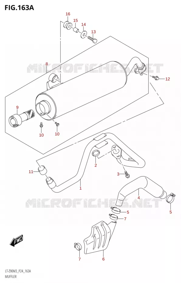 GELUIDDEMPER Suzuki QUAD 90 QUADSPORT 2023  LT-Z90 M3 (P03,P28)