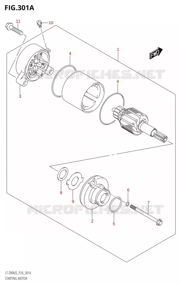 STARTMOTOR Suzuki QUAD 90 QUADSPORT 2023  LT-Z90 M3 (P03,P28)