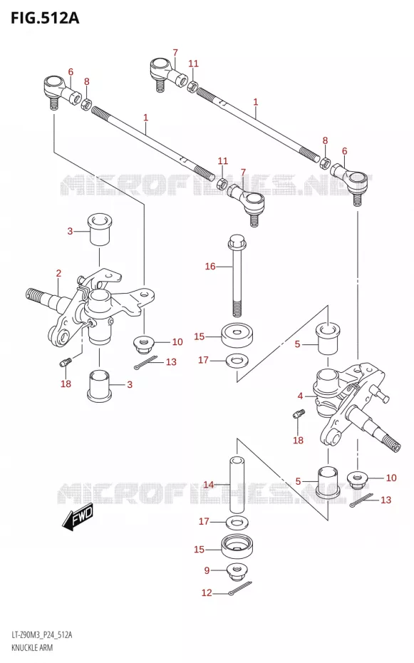 STUURINRICHTING - HUB Suzuki QUAD 90 QUADSPORT 2023  LT-Z90 M3 (P03,P28)