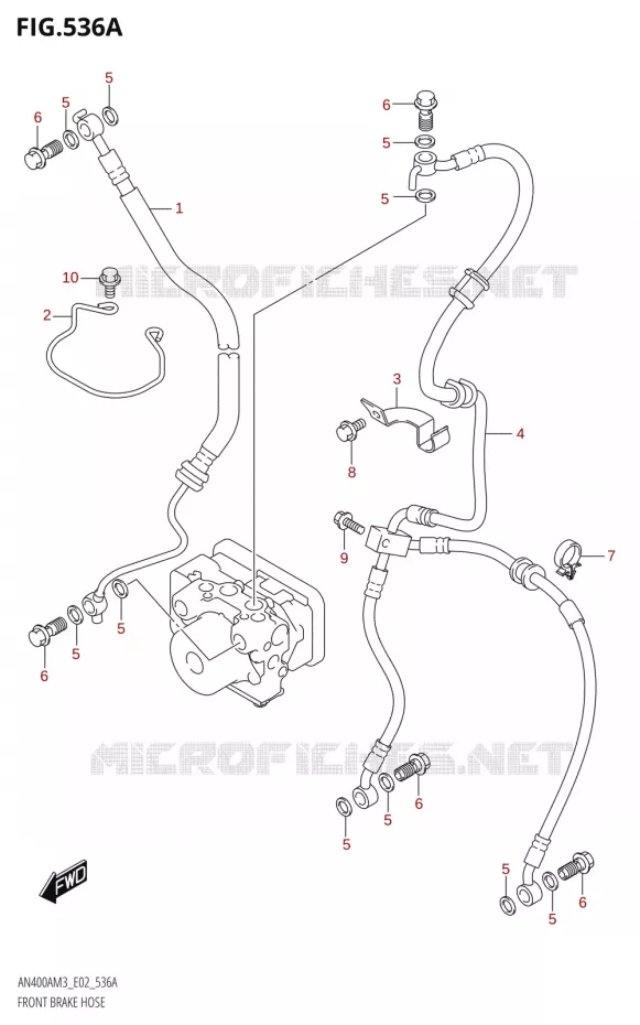 FRONT REMSLANG Suzuki SCOOTER 400 BURGMAN 2023  AN400A M3 (E02,E19)