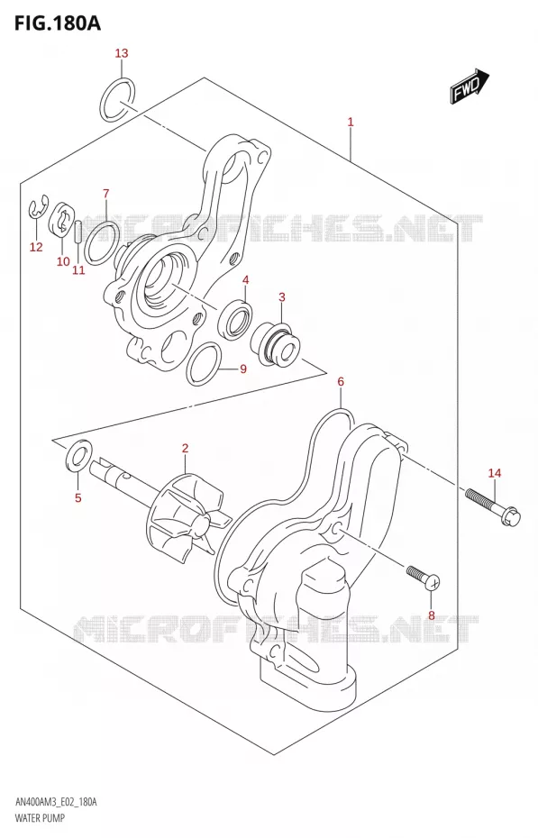 WATERPOMP Suzuki SCOOTER 400 BURGMAN 2023  AN400A M3 (E02,E19)