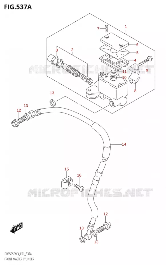 FRONT HOOFDREMCILINDER Suzuki MOTO 650 DR 2023  DR650SE M3 (E01)