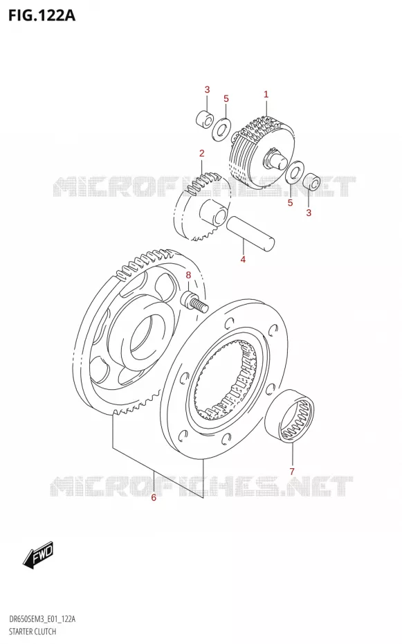 STARTMOTOR KOPPELINGS Suzuki MOTO 650 DR 2023  DR650SE M3 (E01)