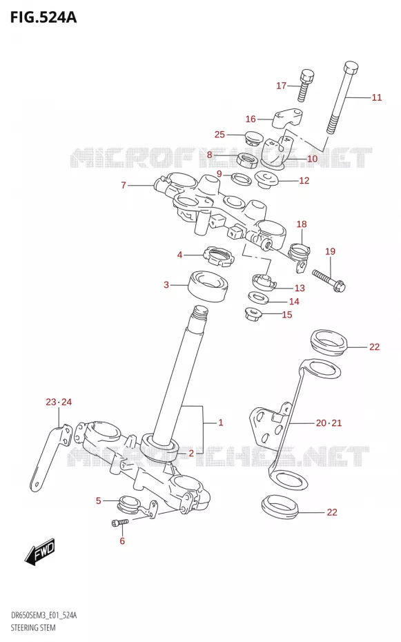 STUURKOLOM Suzuki MOTO 650 DR 2023  DR650SE M3 (E01)