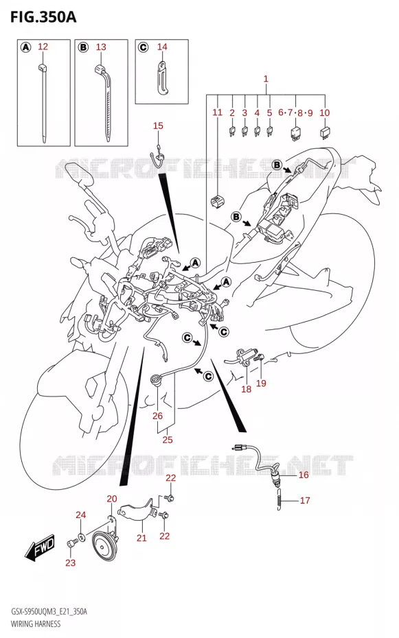 BEDRADING Suzuki MOTO 950 GSX-S 2023  GSX-S950UQM3 (E21)