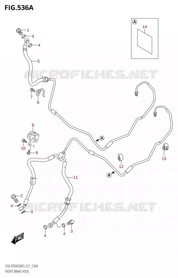 FRONT REMSLANG Suzuki MOTO 950 GSX-S 2023  GSX-S950UQM3 (E21)