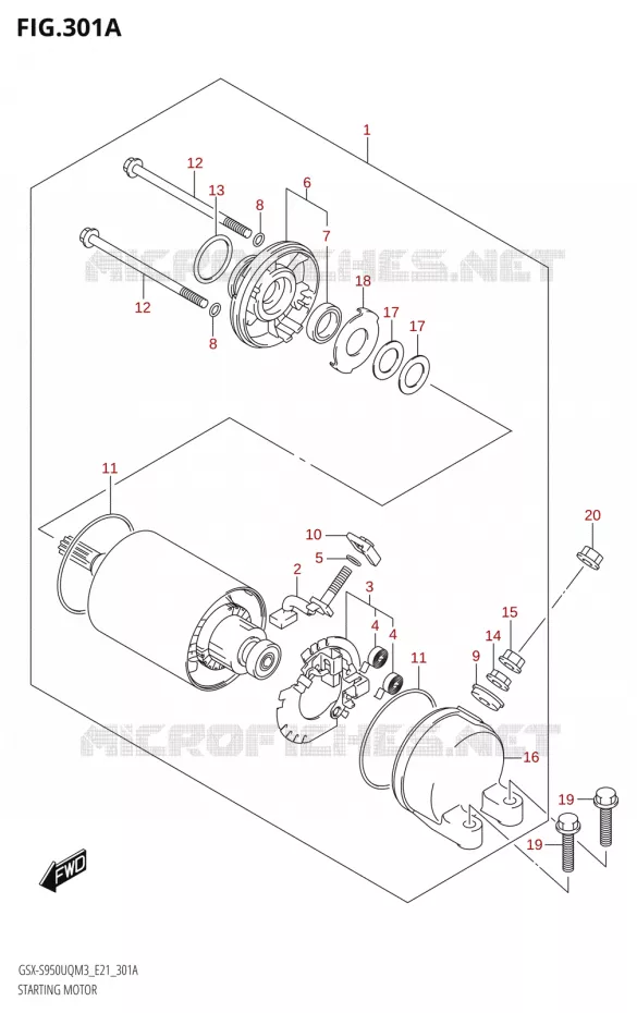 STARTMOTOR Suzuki MOTO 950 GSX-S 2023  GSX-S950UQM3 (E21)
