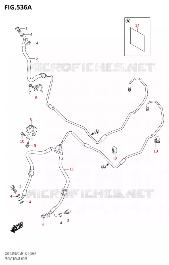 FRONT REMSLANG Suzuki MOTO 950 GSX-S 2023  GSX-S950WQM3 (E21)