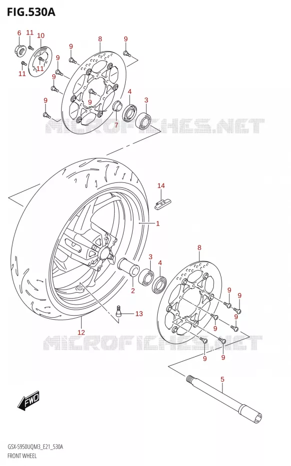 VOORWIEL Suzuki MOTO 950 GSX-S 2023  GSX-S950WQM3 (E21)