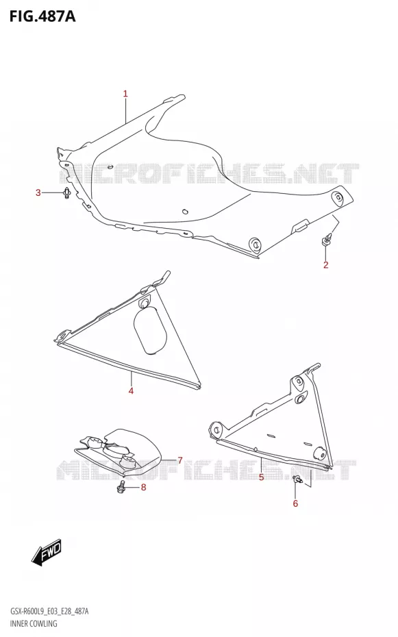 INNER KUIP Suzuki MOTO 600 GSX-R 2019  GSX-R600 L9 (E03,E28,E33)