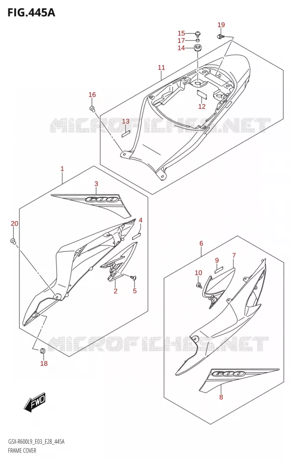 KUIP Suzuki MOTO 600 GSX-R 2019  GSX-R600 L9 (E03,E28,E33)