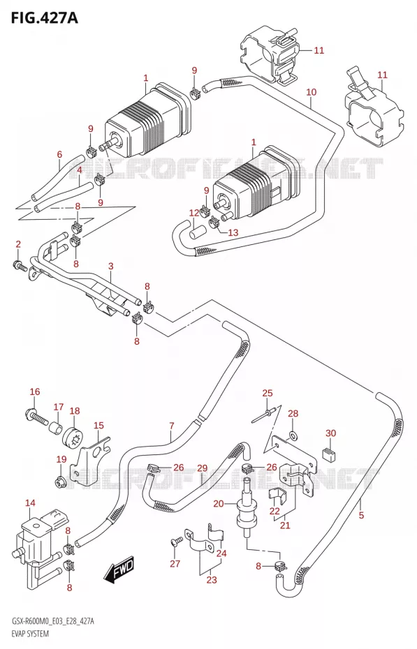 FUEL EVAP SYSTEM (E33) Suzuki MOTO 600 GSX-R 2020  GSX-R600 M0 (E03,E28,E33)