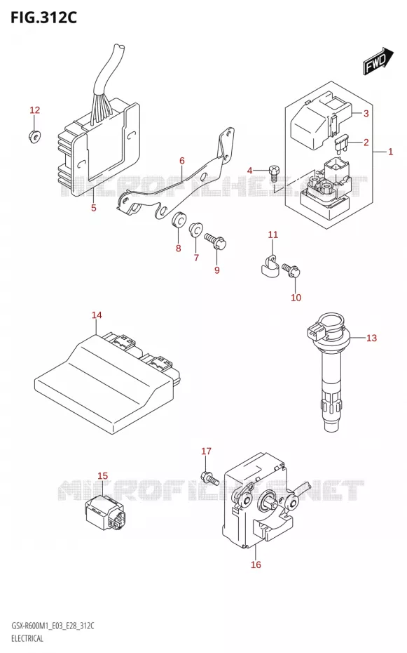 ELEKTRISCH (E33) Suzuki MOTO 600 GSX-R 2021  GSX-R600 M1 (E03,E28,E33)