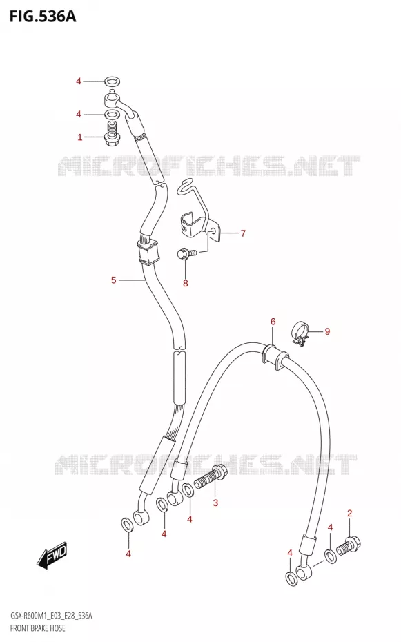 FRONT REMSLANG Suzuki MOTO 600 GSX-R 2021  GSX-R600 M1 (E03,E28,E33)
