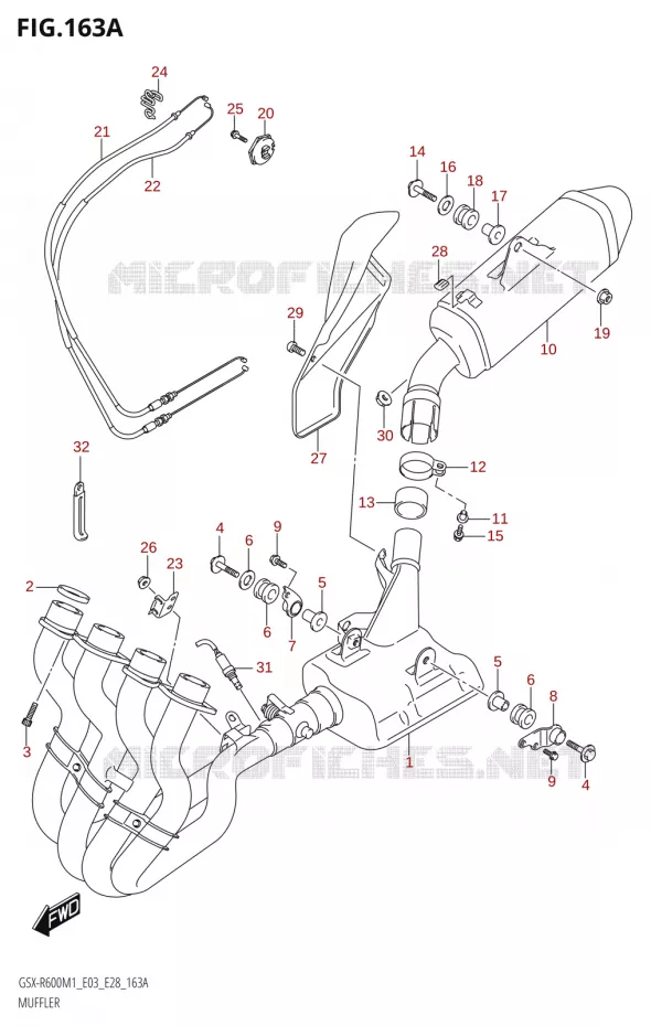 GELUIDDEMPER Suzuki MOTO 600 GSX-R 2021  GSX-R600 M1 (E03,E28,E33)