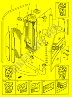 RADIATOR (MODELE G/H/J/K/L/M/N/P) voor Suzuki RM 80 1989