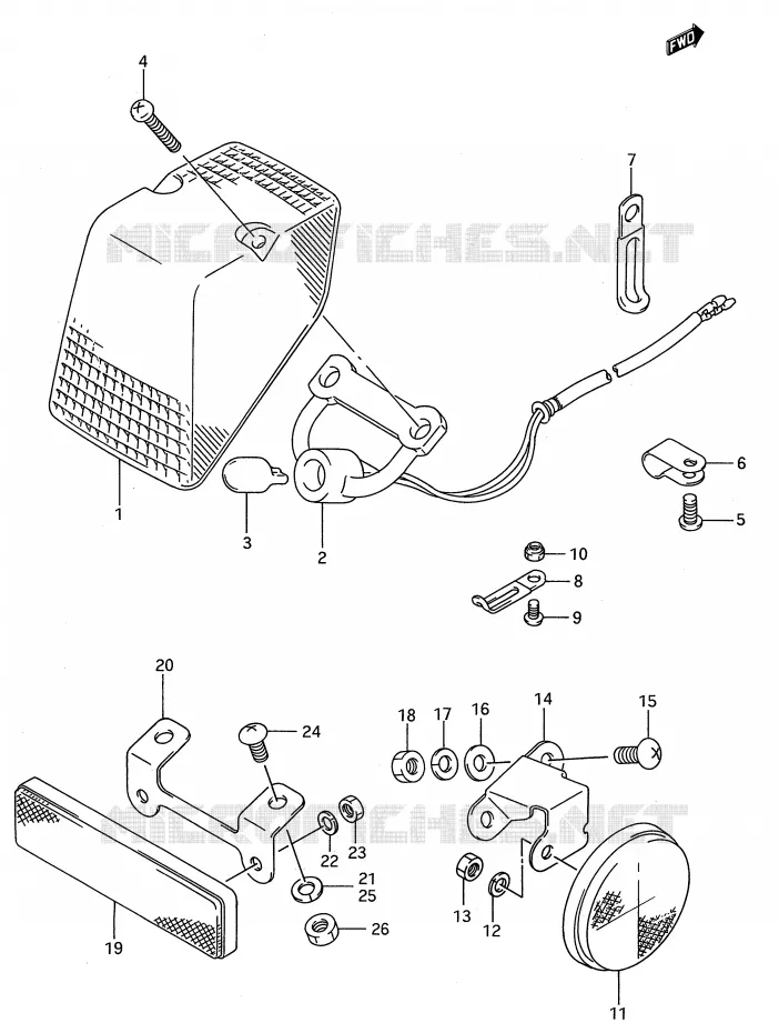 ACHTERLICHT Suzuki MOTO 250 RMX 1994  RMX250R(E28)