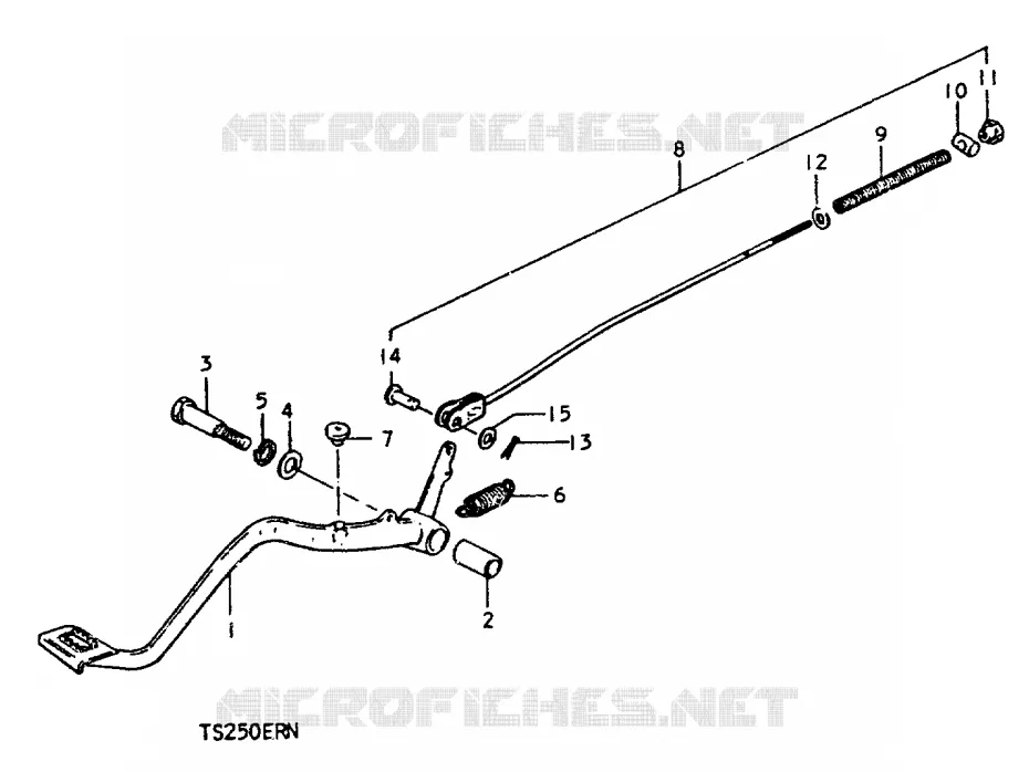 ACHTERREM Suzuki MOTO 250 TS-ER 1992  TS250ERN
