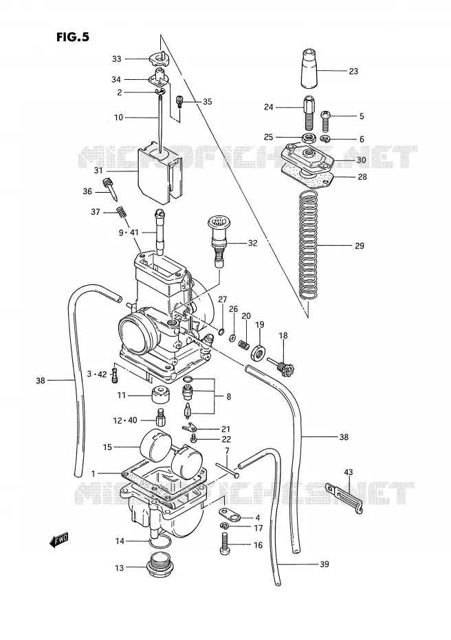 CARBURATOR (MODELE G/H/J) Suzuki MOTO 80 RM 1986  RM80G(E3)