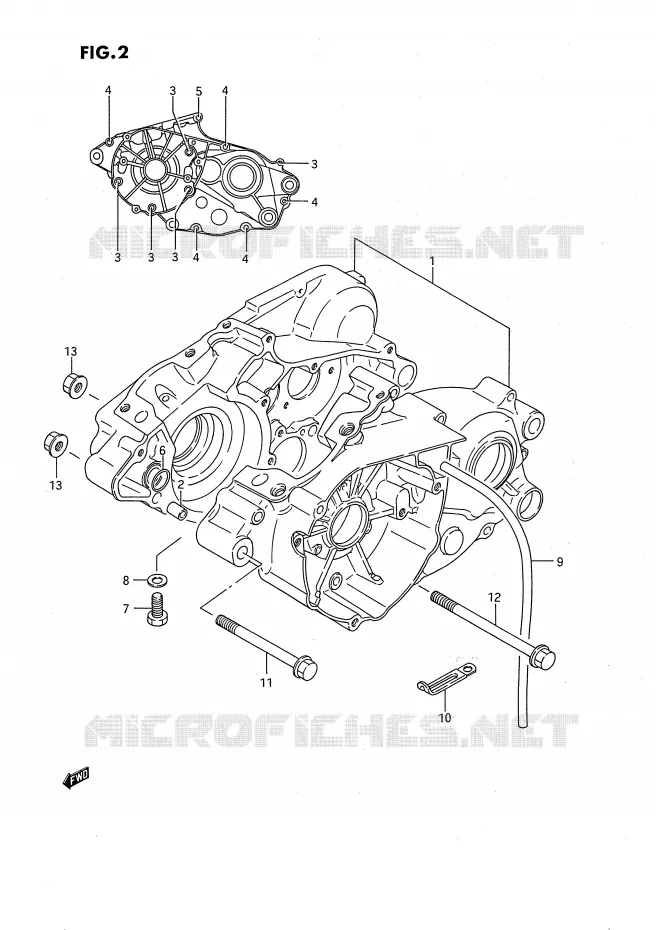 CASING (MODELE G/H/J) Suzuki MOTO 80 RM 1993  RM80XP(E2)
