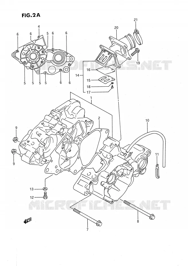 CASING (MODELE K) Suzuki MOTO 80 RM 1989  RM80XK(E2)