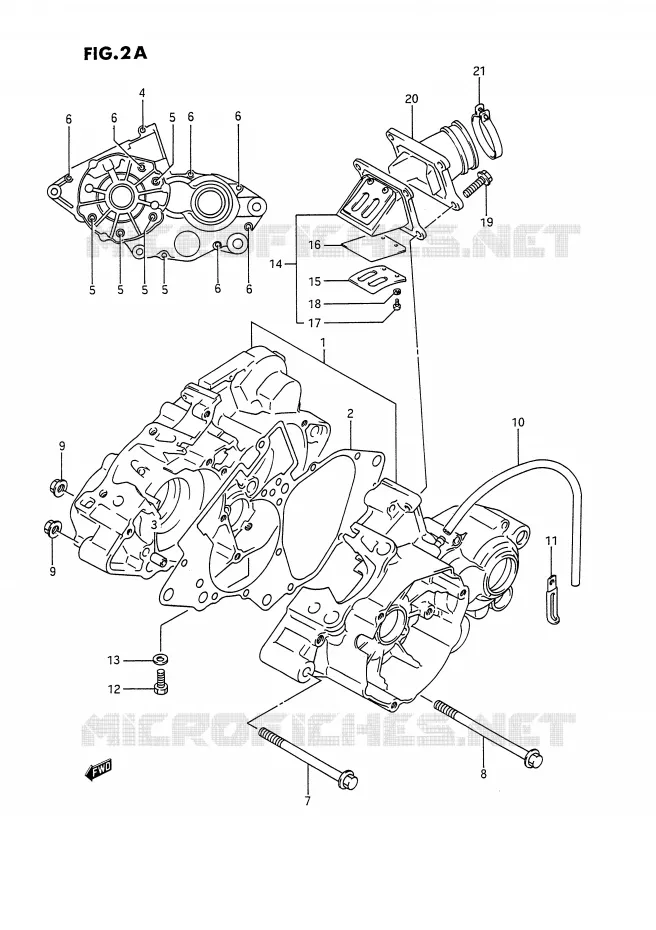 CASING (MODELE K) Suzuki MOTO 80 RM 1995  RM80S(E3)