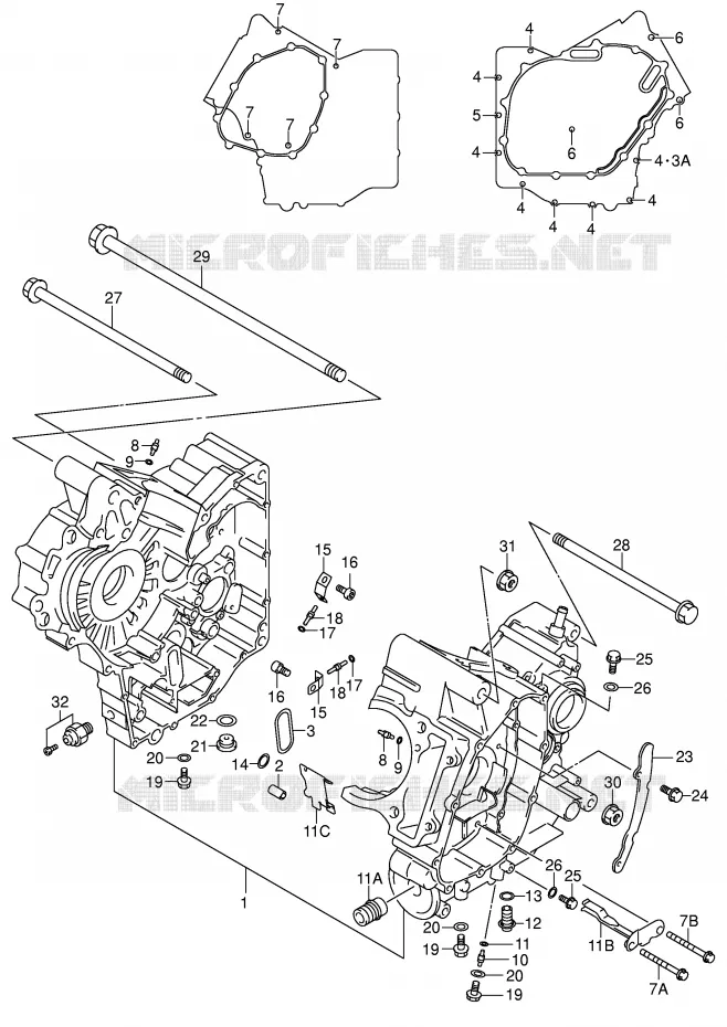 CASING (MODELE X/Y) Suzuki MOTO 650 SV-S 1999  SV650SUX(E2)