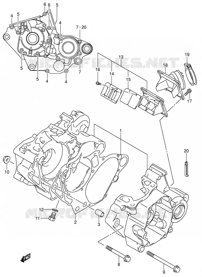 CASING Suzuki MOTO 125 RM 2002  RM125K2(E3/E28)