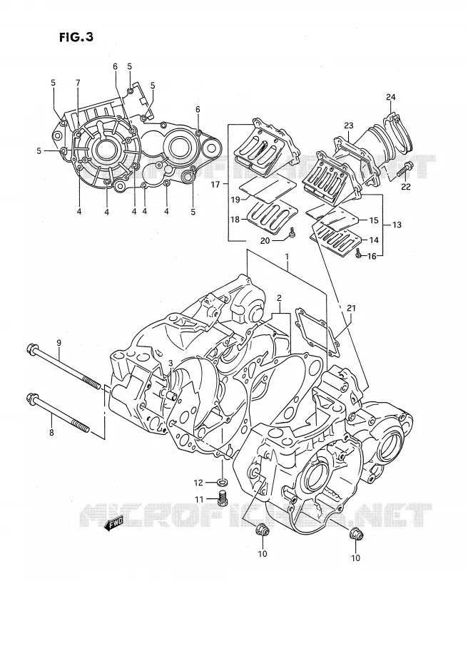 CASING Suzuki MOTO 250 RMX 1992  RMX250N(E3)