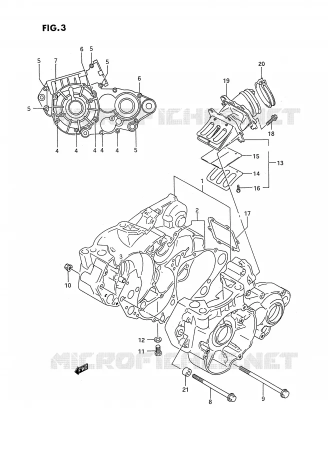 CASING Suzuki MOTO 250 RMX 1993  RMX250RP(E1)