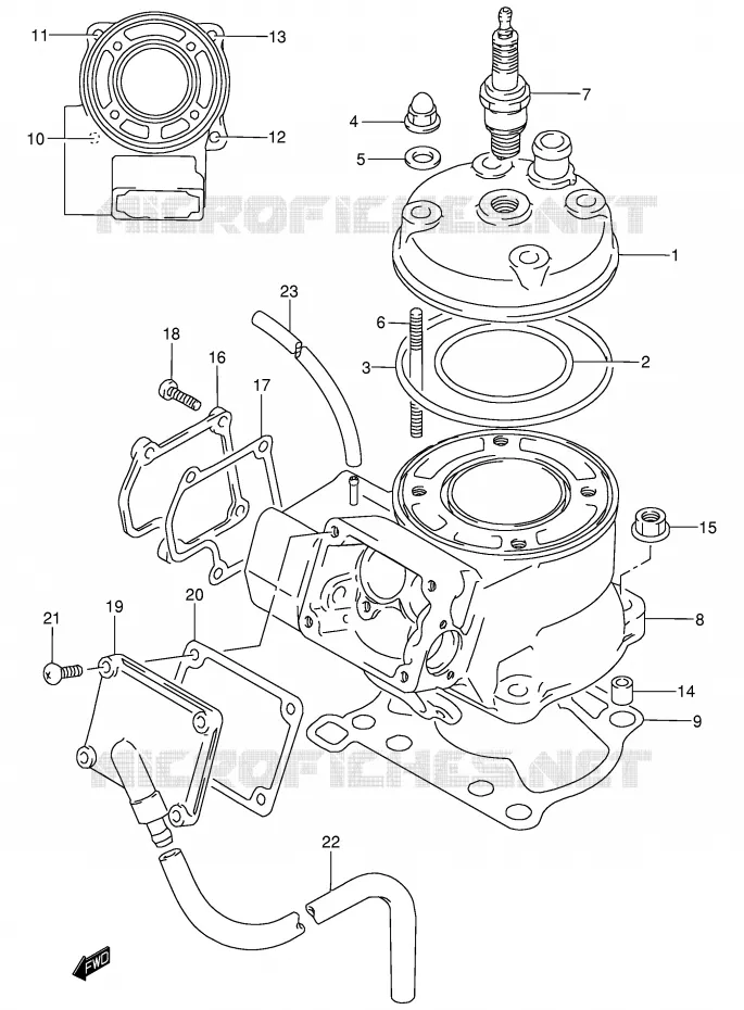 CILINDER Suzuki MOTO 85 RM 2004  RM85K4(P3/P28)