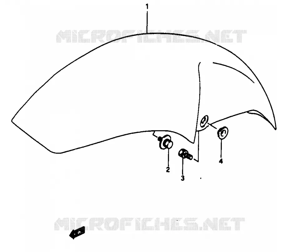 FRONT FENDER Suzuki MOTO 50 Autres-modeles 1991  TV50M(M/R)