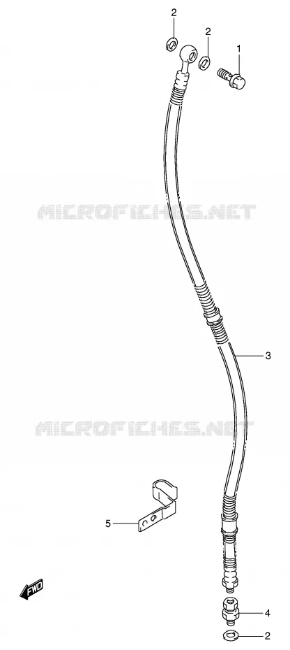 FRONT REMSLANG Suzuki MOTO 800 INTRUDER 1992  VS800GLN(E28)