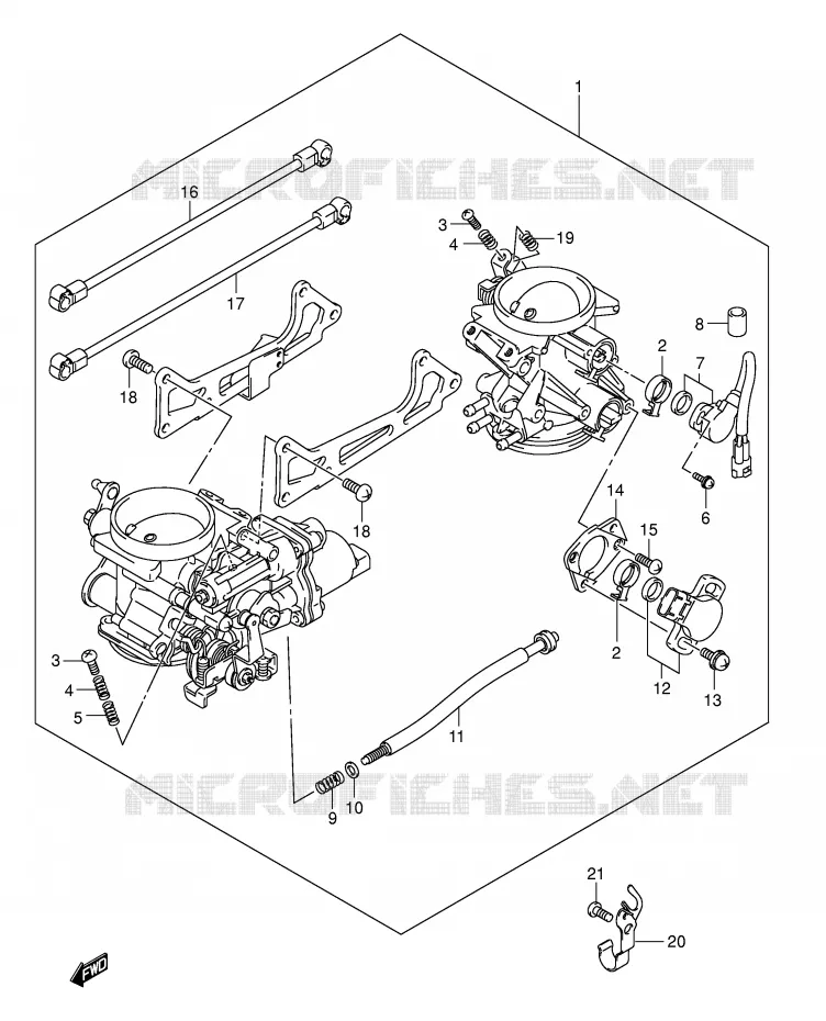 GASKLEPHUIS (MODEL K3/K4/K5/K6) Suzuki MOTO 650 SV-S 2005  SV650SK5(E2)