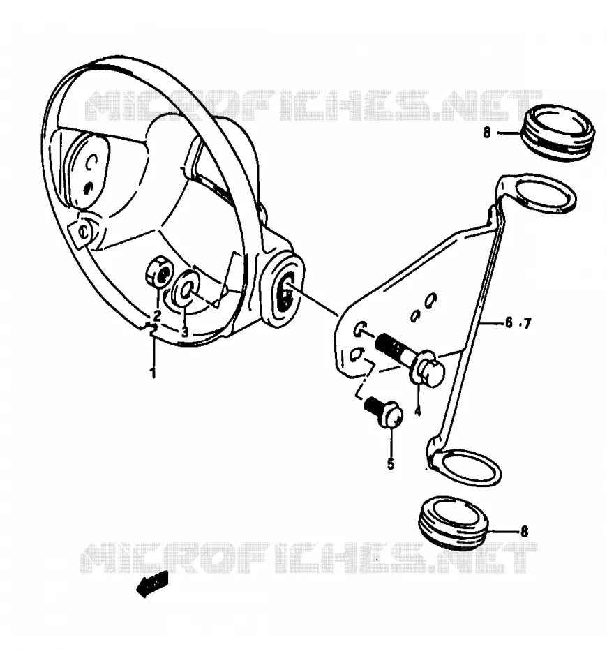 HEADLIGHT BOWL Suzuki MOTO 50 Autres-modeles 1991  TV50M(M/R)