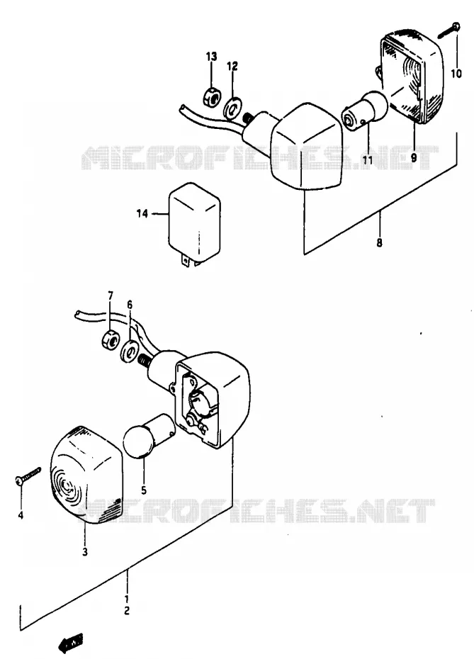 INDICATOREN Suzuki MOTO 50 Autres-modeles 1994  TV50R(M/R)