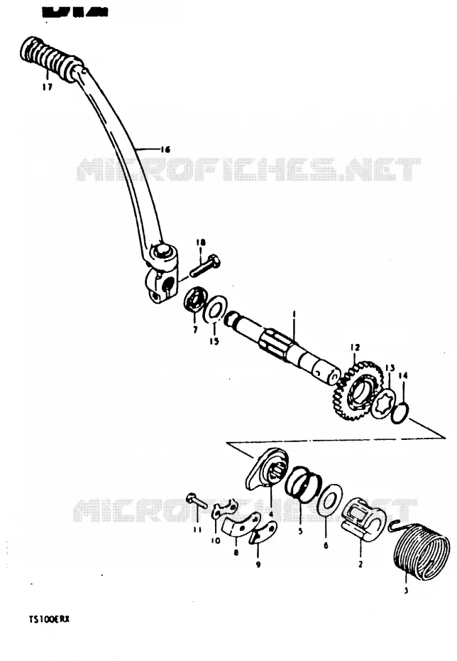 KICKSTARTER Suzuki MOTO 100 TS-ER 1996  TS100ERT(T/X)