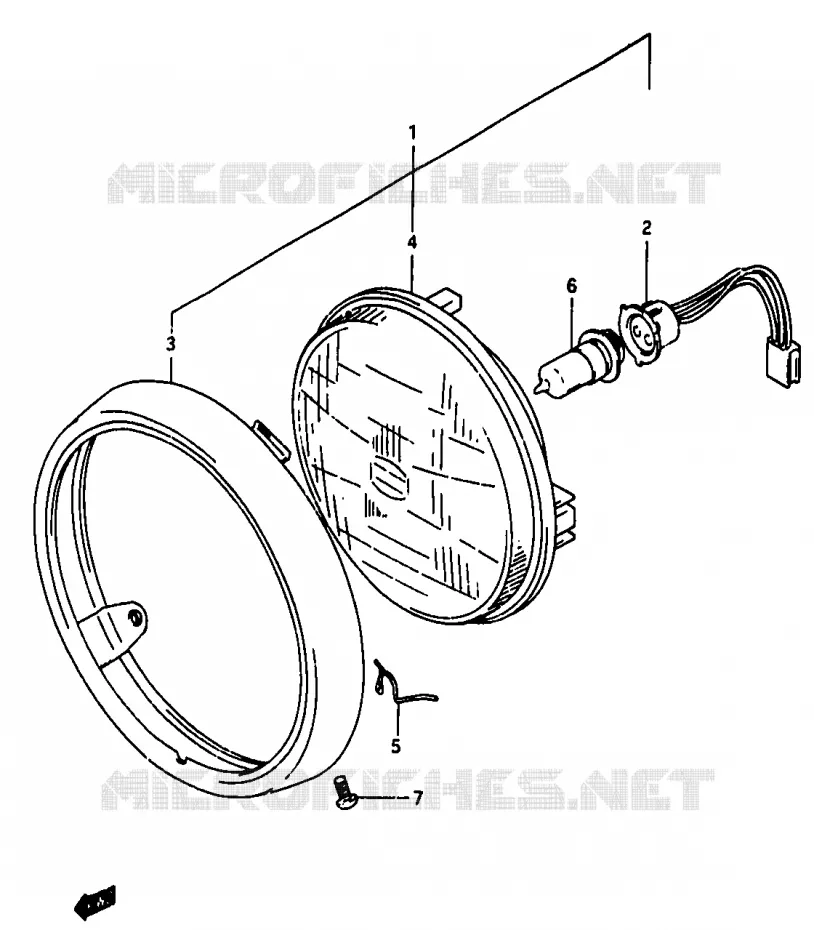 KOPLAMP Suzuki MOTO 50 Autres-modeles 1991  TV50M(M/R)