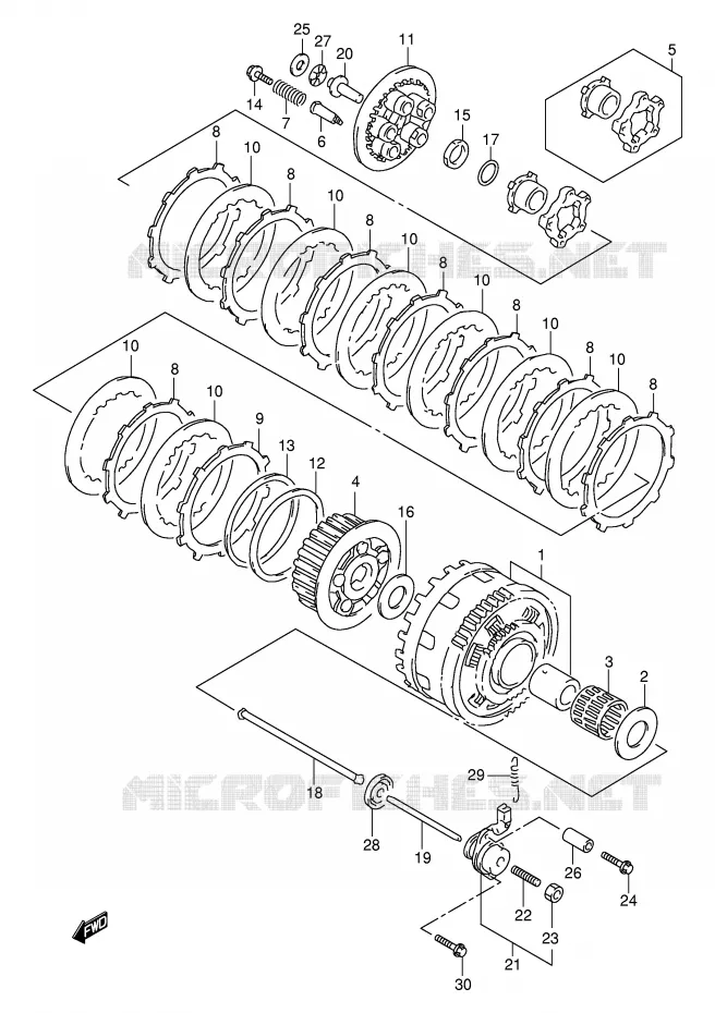 KOPPELING (MODELE X/Y/K1) Suzuki MOTO 1000 TL-S 2000  TL1000SY(E2)