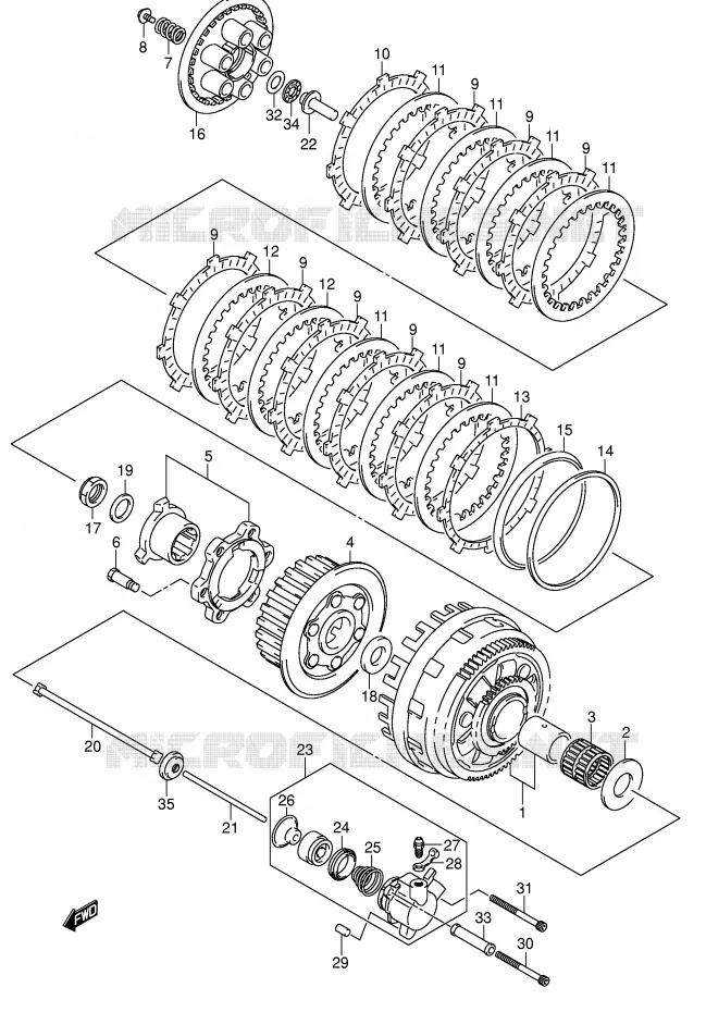 KOPPELING Suzuki MOTO 1000 SV 2003  SV1000S1K3(E2)