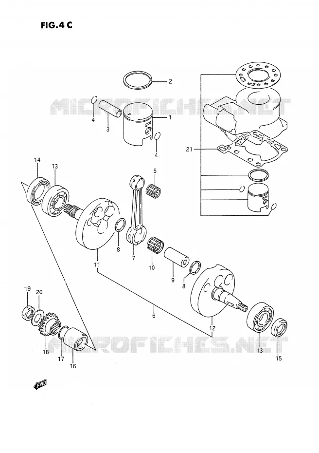 KRUKAS (MODELE L) Suzuki MOTO 80 RM 1987  RM80H(E3)