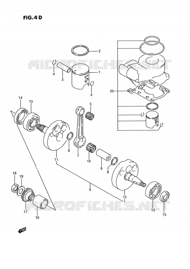 KRUKAS (MODELE M/N/P/R/S) Suzuki MOTO 80 RM 1991  RM80M(E3)