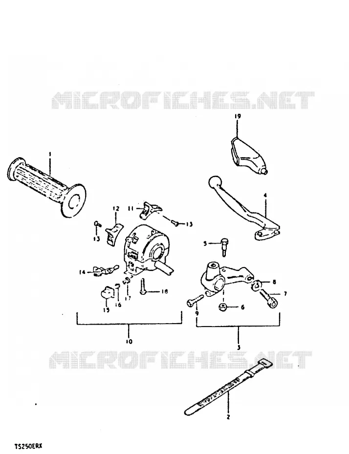 LINKER HANDGREEP (E4, E18) Suzuki MOTO 250 TS-ER 1996  TS250ERT(T/X)
