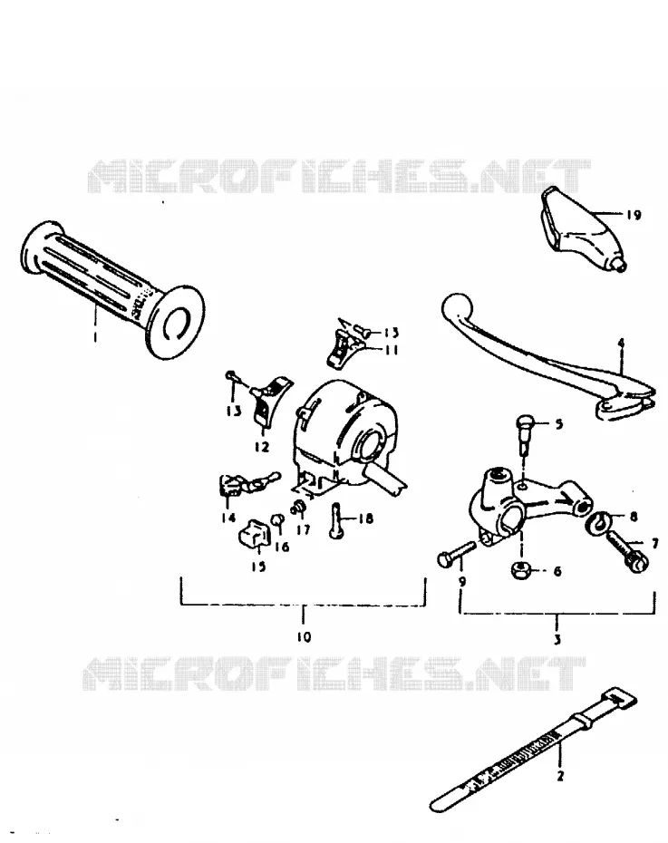 LINKER HANDGREEP Suzuki MOTO 125 TS-ER 1992  TS125ERN