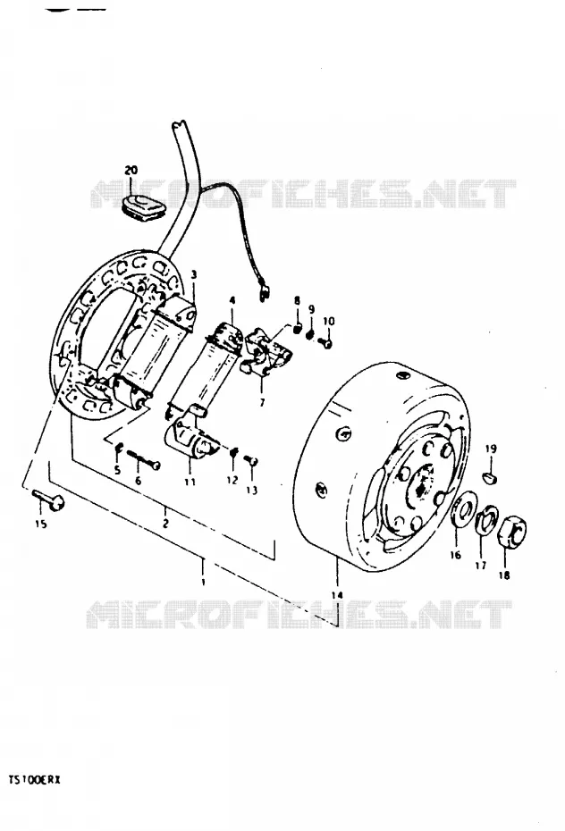 ONTSTEKING (TS100ERX) Suzuki MOTO 100 TS-ER 1996  TS100ERT(T/X)