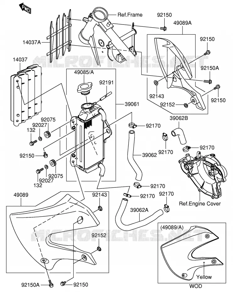 RADIATOR Suzuki MOTO 65 RM 2003  RM65K3(E21)
