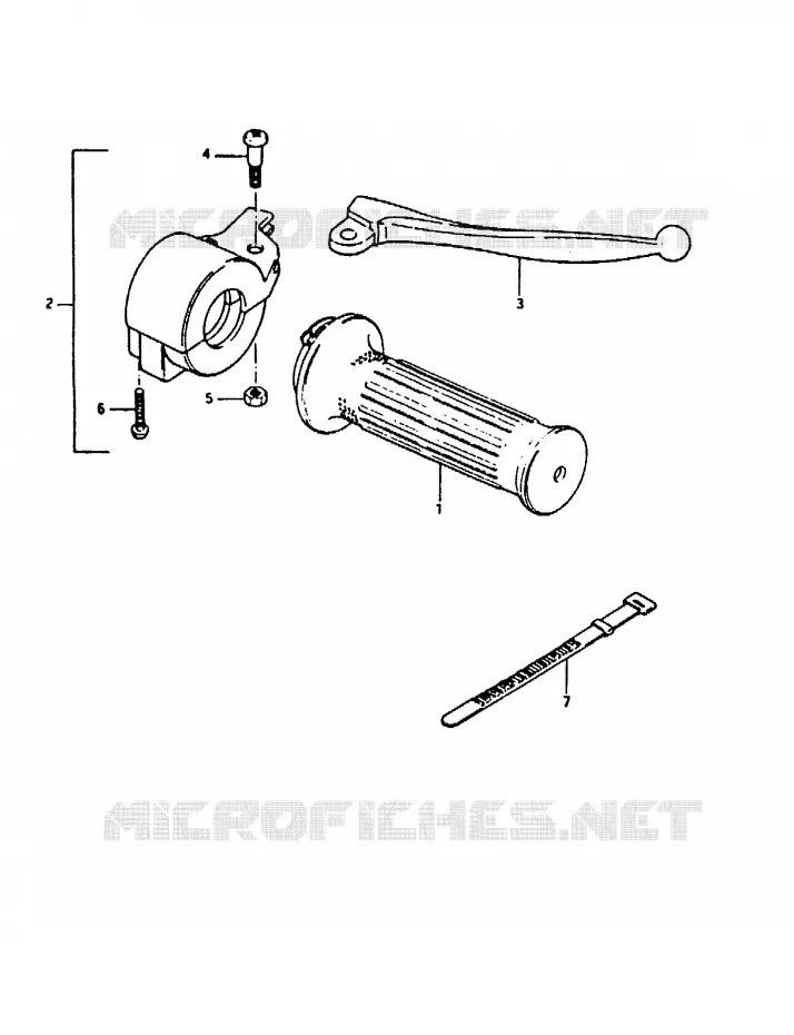 RIGHT SWITCH - HANDGREEP Suzuki MOTO 50 TS-ER 1982  TS50ERKDZ(Z/D)