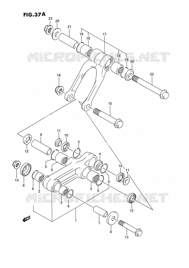 SCHOKBREKER AANEENSCHAKELING (MODELE L/M/N/P/R/S) Suzuki MOTO 80 RM 1991  RM80XM(E2)