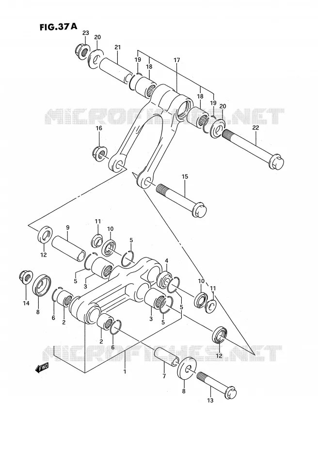SCHOKBREKER AANEENSCHAKELING (MODELE L/M/N/P/R/S) Suzuki MOTO 80 RM 1995  RM80S(E3)