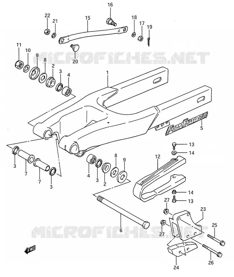 SWINGARM (MODELE K) Suzuki MOTO 80 RM 1990  RM80L(E28)
